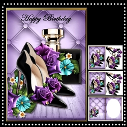 A5 Purple Roses Mini Kit