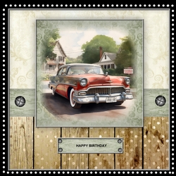 Male Card Red American Car Mini Kit