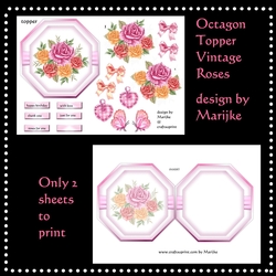 Octagon Vintage Roses Mini Kit