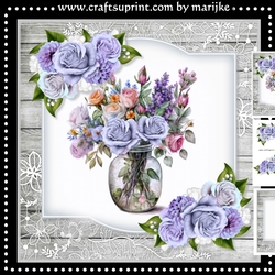 vase With Roses Mini Kit