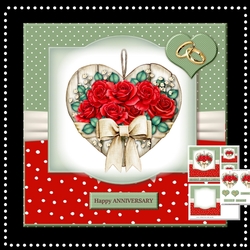 Anniversary Roses Heart Mini kit