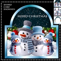 Shaped card Snowmen Mini Kit