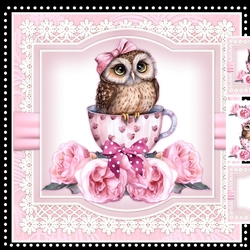 Teacup Owl & Roses Mini Kit