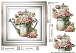 Classic Roses Wateringcan Quick Card