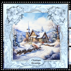 Christmas Church In The Snow Mini Kit