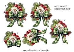 Step by Step Christmas Bow  3