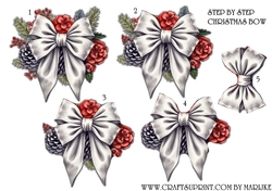Step by Step Christmas Bow 10