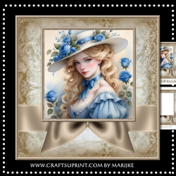 Beautiful  Vintage Girl  Fan Mini Kit