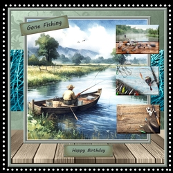 Gone Fishing Male Card Mini Kit