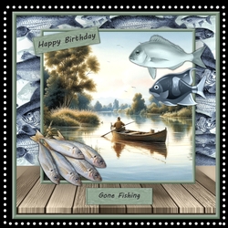 Gone Fishing Male Card Mini Kit