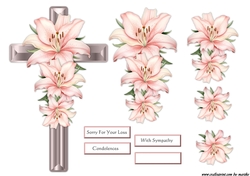 Sympathy Cross & Lilies