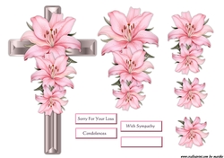 Sympathy Cross & Lilies 2