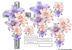 Sympathy Cross & Lilies 3