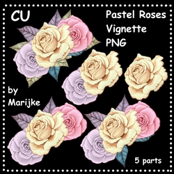 CU pastel Roses Vignette