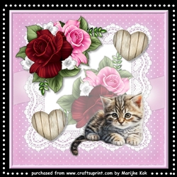 Romantic Roses & Cute Kitten Mini Kit
