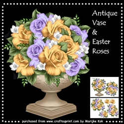 Antique Vase & easter Roses Mini Kit