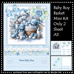 Baby boy basket kit 2 Mini Kit