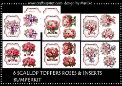 Bumperkit   Scallop topper Roses Bouquet