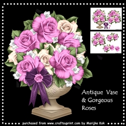 Antique vase & Gorgeous Roses Mini Kit