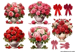 Cut Outs Roses Bouquets