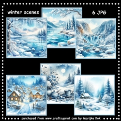 Winter Scenes Backing Papers