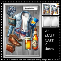 A5 Male card