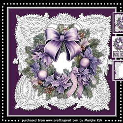 Christmas Purple Wreath Mini Kit