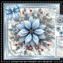Beautiful Blue Poinsettia mini Kit