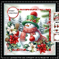 Vintage Snowman  Mini Kit