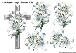 Step By Step Sympathy Cross & Lilies