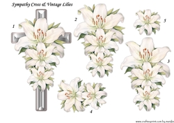 Step By Step Sympathy Cross & Vintage Lilies