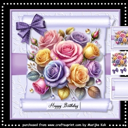 Vintage Scroll & Roses Mini Kit