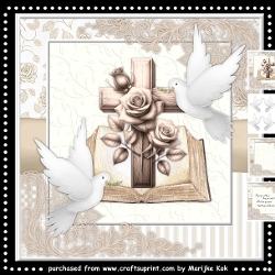 Sympathy Cross Doves Mini Kit