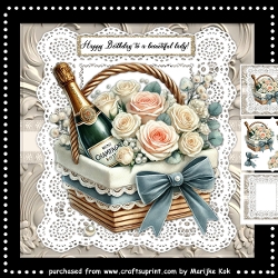 Bubbles and Roses Basket Mini Kit