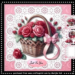 Basket Wonderful Roses Mini Kit