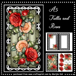 A5 Trellis and Roses mini kit