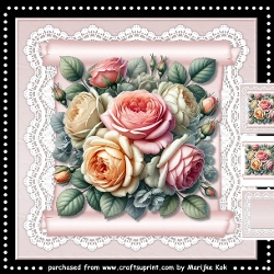 Vintage Scroll & Roses mini Kit