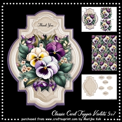 Classic card Topper Violets Mini Kit