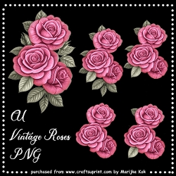 CU Vintage Pink Roses