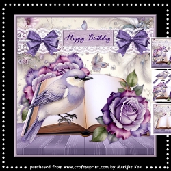 Book Roses and Birds Mini Kit