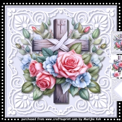 Sympathy Cross & Roses Mini Kit
