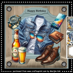 Male Card Happy Birthday Mini Kit