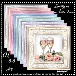 CU Lace toppers Satin Frame