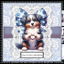 Cute Australian Sheperd Puppy Mini Kit