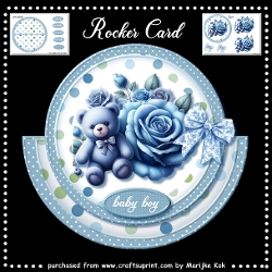 Rocker card New baby Boy mini Kit
