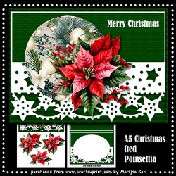 A5 Red Poinsettia´s Mini Kit