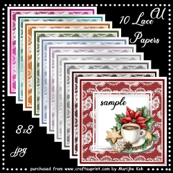 CU Lace papers 10 colors
