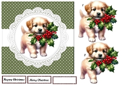 Christmas Puppy 7x7 Quick Card