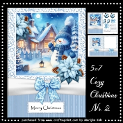 Cozy Snowman Mini Kit 5x7 kit 2
