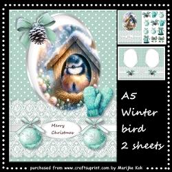 A5 Winter Bird Mini Kit